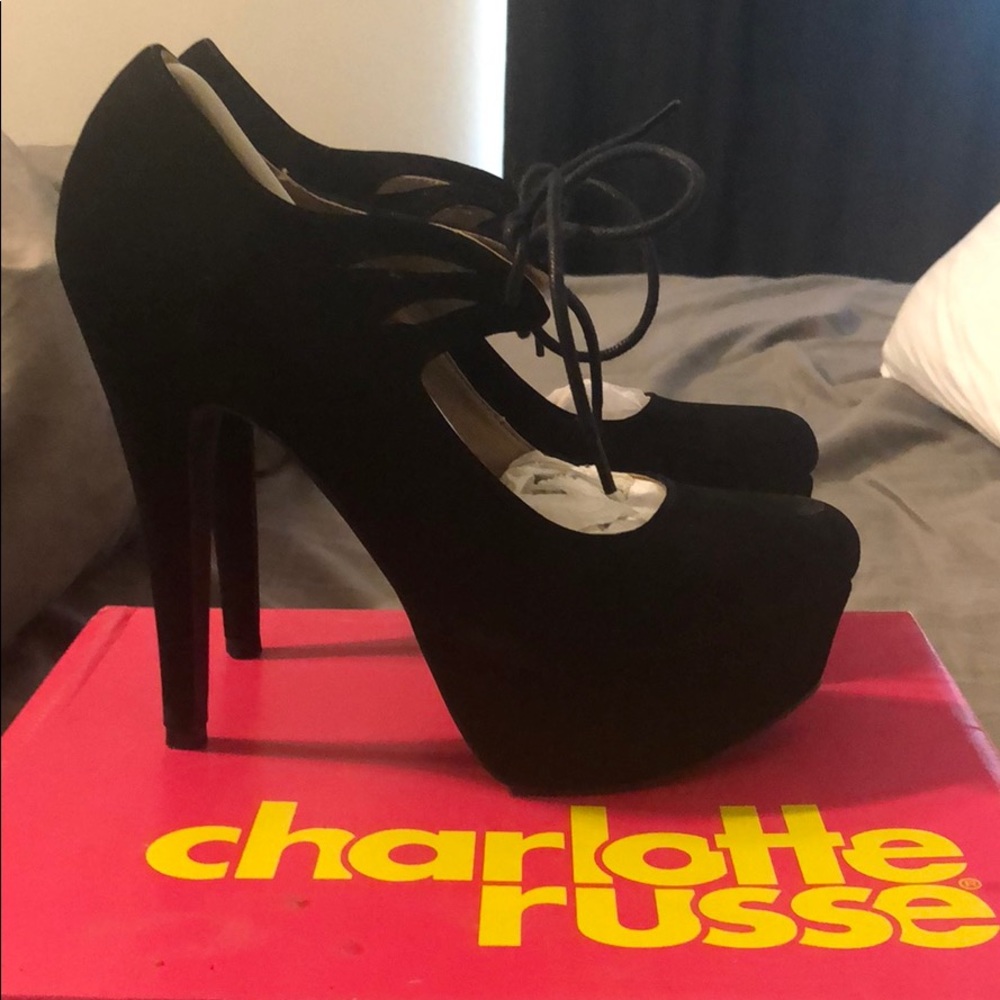 Charlotte Russe Black Platform Heels